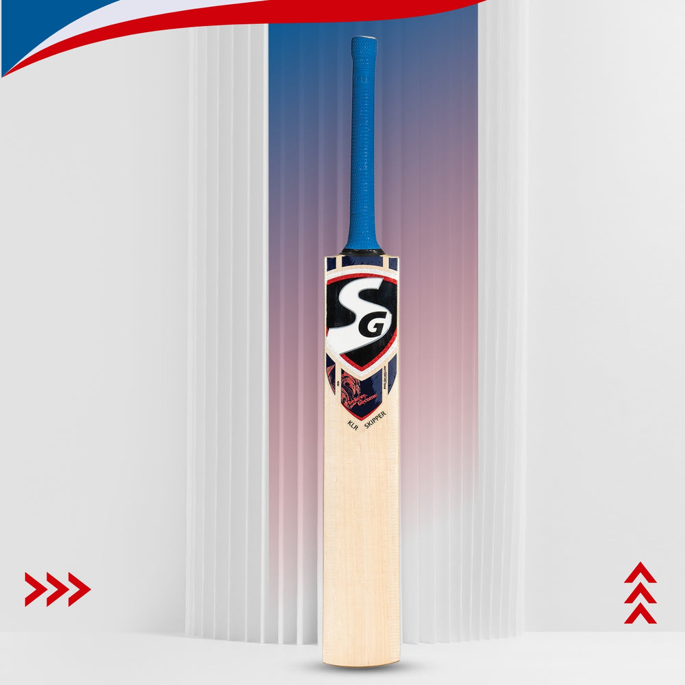 SG KLR Skipper Kashmir Willow Cricket Bat – Powerful Lightweight Bat for Beginners and Intermediate Players, Ideal for Leather Ball Matches and Training