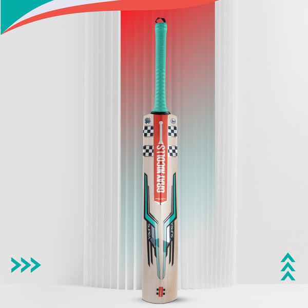 Gray Nicolls GN2 Supra English Willow Cricket Bat – Full Profile Power Bat with Thick Edges & Superior Pickup for Professional Match Performance