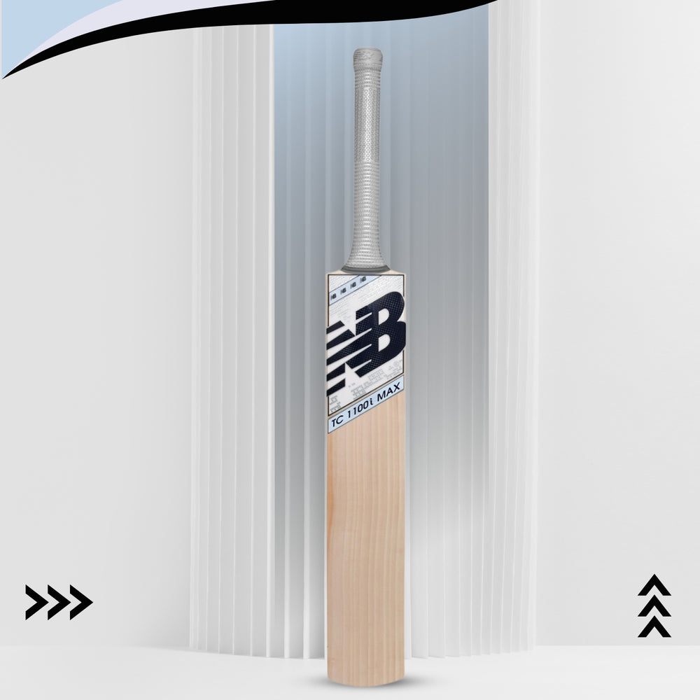 New Balance TC 1100i Max English Willow Cricket Bat – Premium Grade Lightweight Bat for Professional Leather Ball Cricket and Match Performance