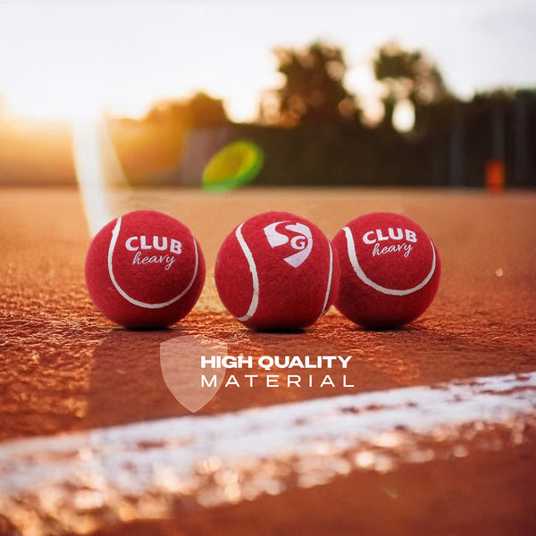 SG Club Heavy Cricket Balls Red – Durable Leather Ball for Adult Practice, Strength Training, and Skill Building in Nets or Outdoor Matches