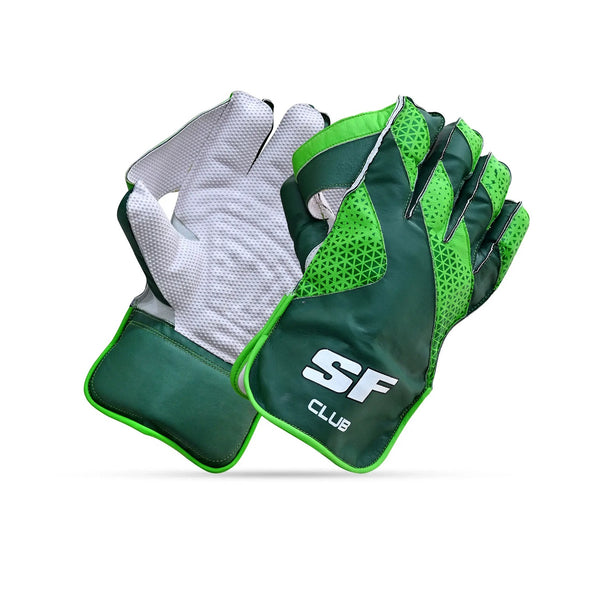 SF Club Wicket Keeping Gloves – Men’s, Youth & Boys | Durable Practice & Match Gloves with Rubber Palm Grip
