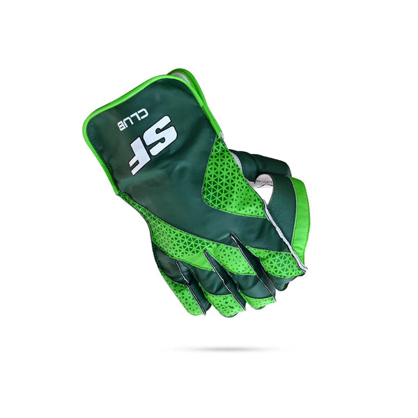 SF Club Wicket Keeping Gloves – Men’s, Youth & Boys | Durable Practice & Match Gloves with Rubber Palm Grip