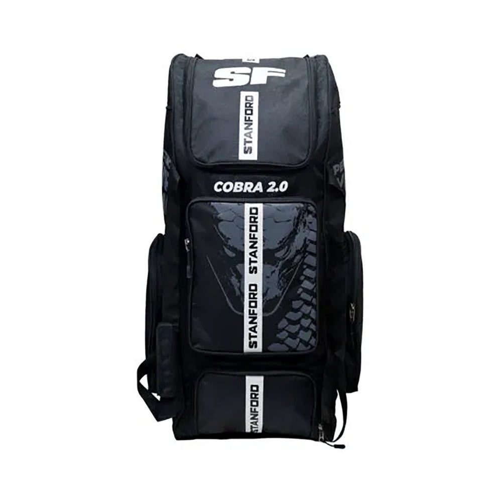 SF Cobra 2.0 Cricket Duffle Kit Bag – Black, Lightweight Backpack with Bat Compartment & Spacious Gear Storage