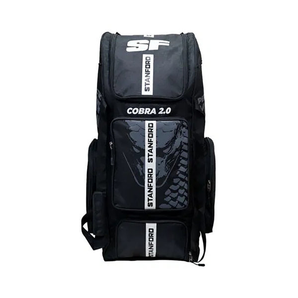 SF Cobra 2.0 Cricket Duffle Kit Bag – Black, Lightweight Backpack with Bat Compartment & Spacious Gear Storage