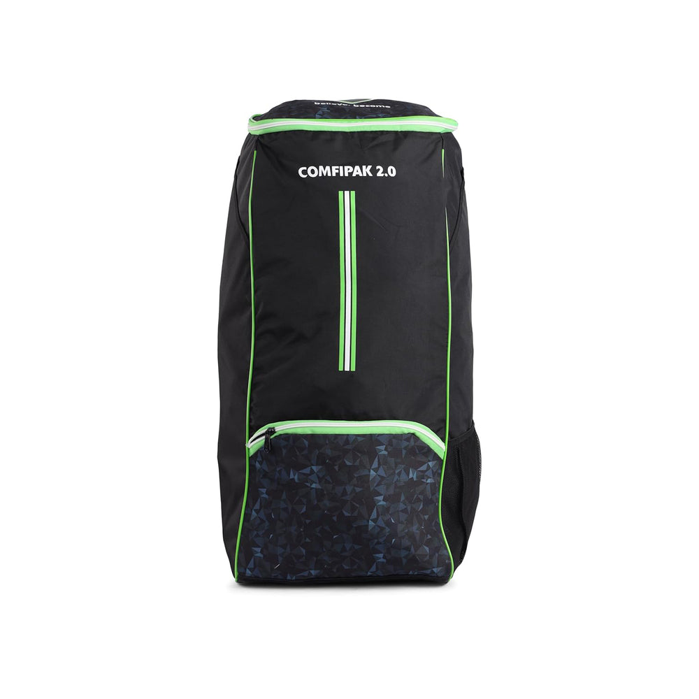 SG ComfiPak 2.0 Duffle Cricket Kitbag – Lightweight and Spacious Cricket Backpack with Bat Sleeve, Side Pockets, and Comfortable Shoulder Straps