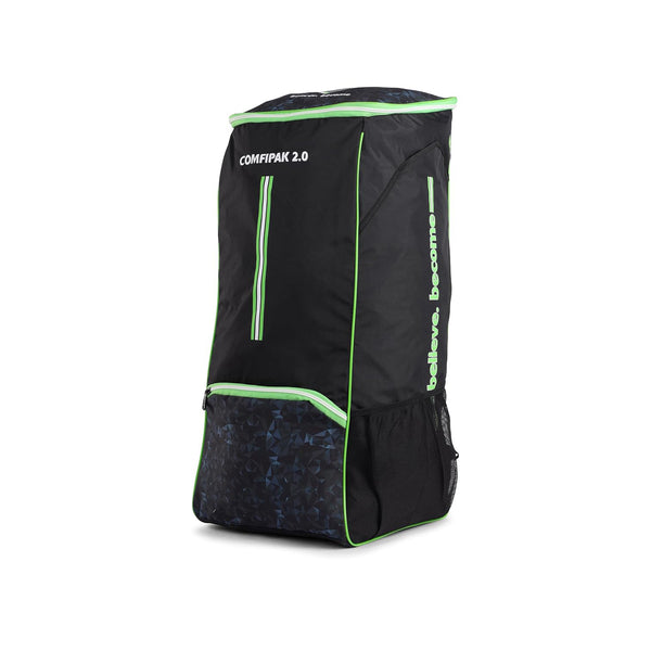 SG ComfiPak 2.0 Duffle Cricket Kitbag – Lightweight and Spacious Cricket Backpack with Bat Sleeve, Side Pockets, and Comfortable Shoulder Straps
