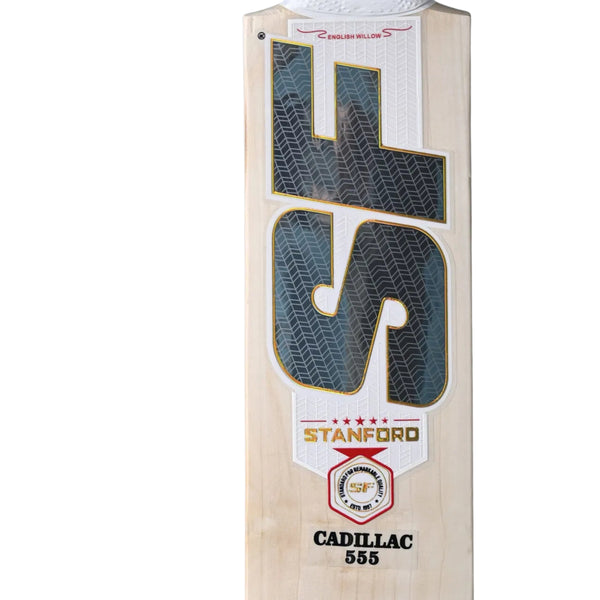 SF Cadillac 555 English Willow Cricket Bat - SH | Premium Willow with Thick Edges, Mid Sweet Spot & Powerful Stroke Play