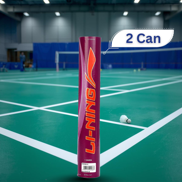 Li-Ning Champ Feather Shuttlecock, Speed 76 – 12 Pieces (Pack of 2)