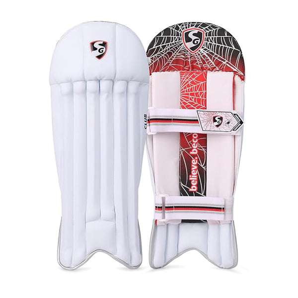 SG Club Wicket Keeping Legguards, (White)