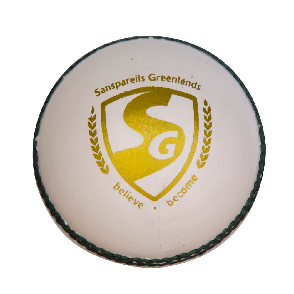 SG Club Cricket Leather Ball for Youth | White | Durable Ball for Matches, Practice, Swing & Spin Bowling| - Best Price online Prokicksports.com
