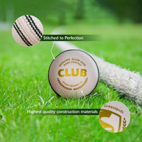 SG Club Cricket Leather Ball for Youth | White | Durable Ball for Matches, Practice, Swing & Spin Bowling| - Best Price online Prokicksports.com