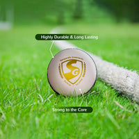 SG Club Cricket Leather Ball for Youth | White | Durable Ball for Matches, Practice, Swing & Spin Bowling| - Best Price online Prokicksports.com