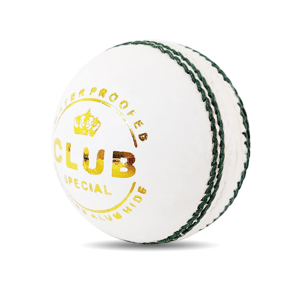Prokick Club Four Piece Leather Cricket Ball, 1Pc (White)