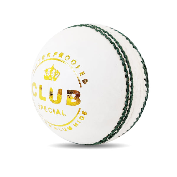 Prokick Club Four Piece Leather Cricket Ball, 1Pc (White)