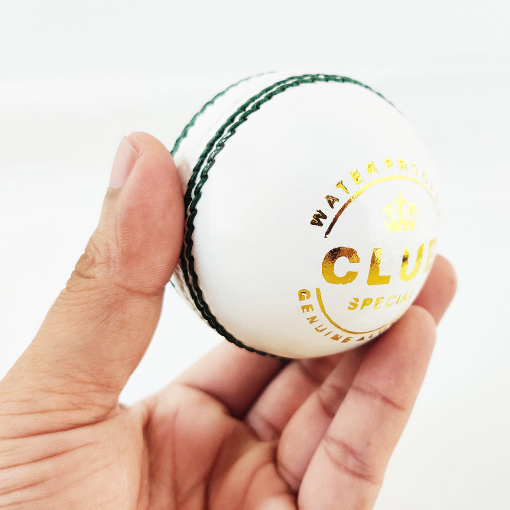 Prokick Club Four Piece Leather Cricket Ball, 1Pc (White) - Best Price online Prokicksports.com