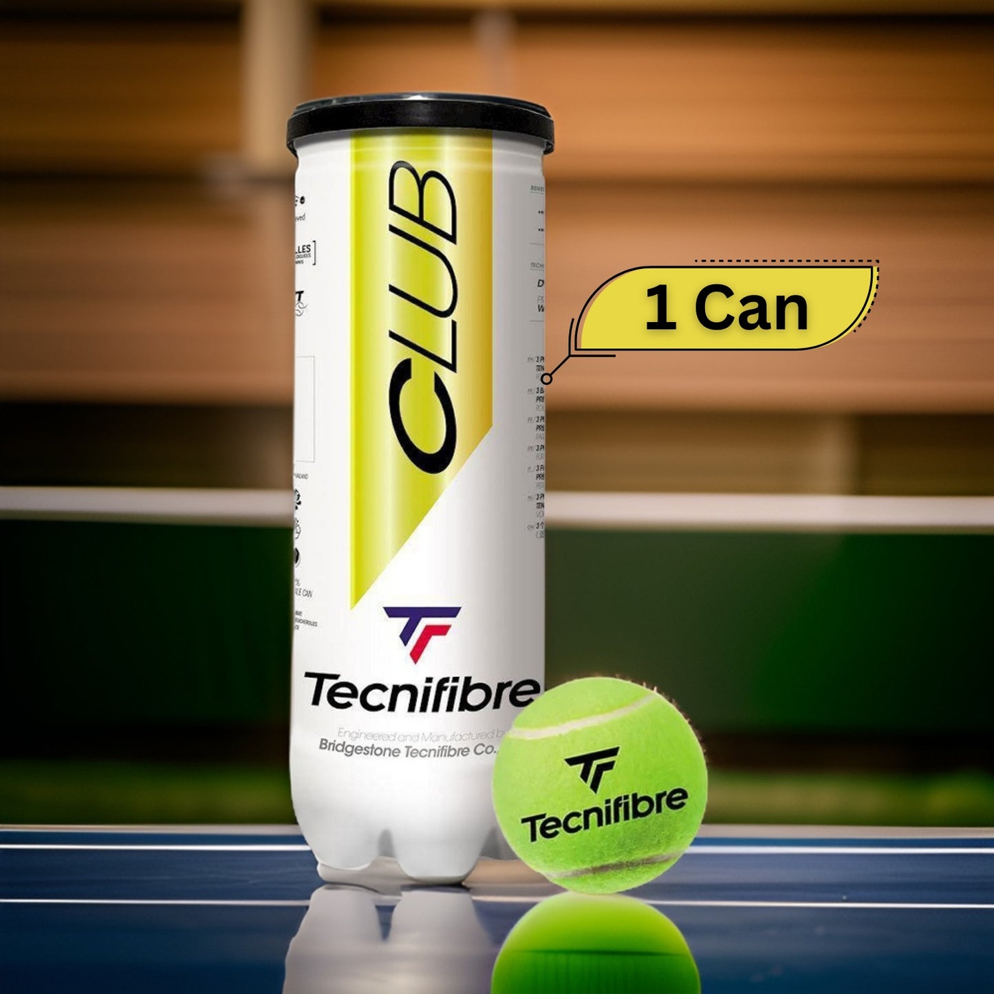 Tecnifibre Club Tennis Balls Can (1 Can) - Best Price online Prokicksports.com