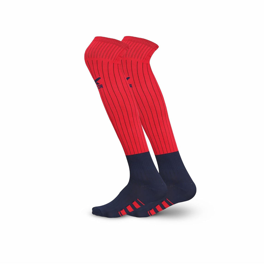 Vector X Coral Nylon Soccer Stocking Socks | Large Size | Adults with Stretchable Fit, Breathable Fabric, Ankle Grip and Moisture-Wicking Comfort - Best Price online Prokicksports.com