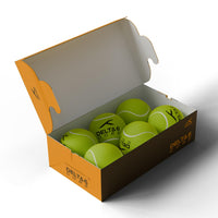 Hundred Delta 6 Core Cricket Tennis Balls – Pack of 6 Neon Yellow Durable Balls for Training, Matches, Gully Cricket & Turf Play - Best Price online Prokicksports.com