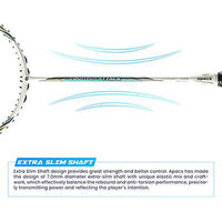 Apacs Counter Attack Badminton Unstrung Racket – Ultra Lightweight 7U (G2), Glossy White Finish, High Speed Frame for Fast Swings & Quick Reaction Play - Best Price online Prokicksports.com