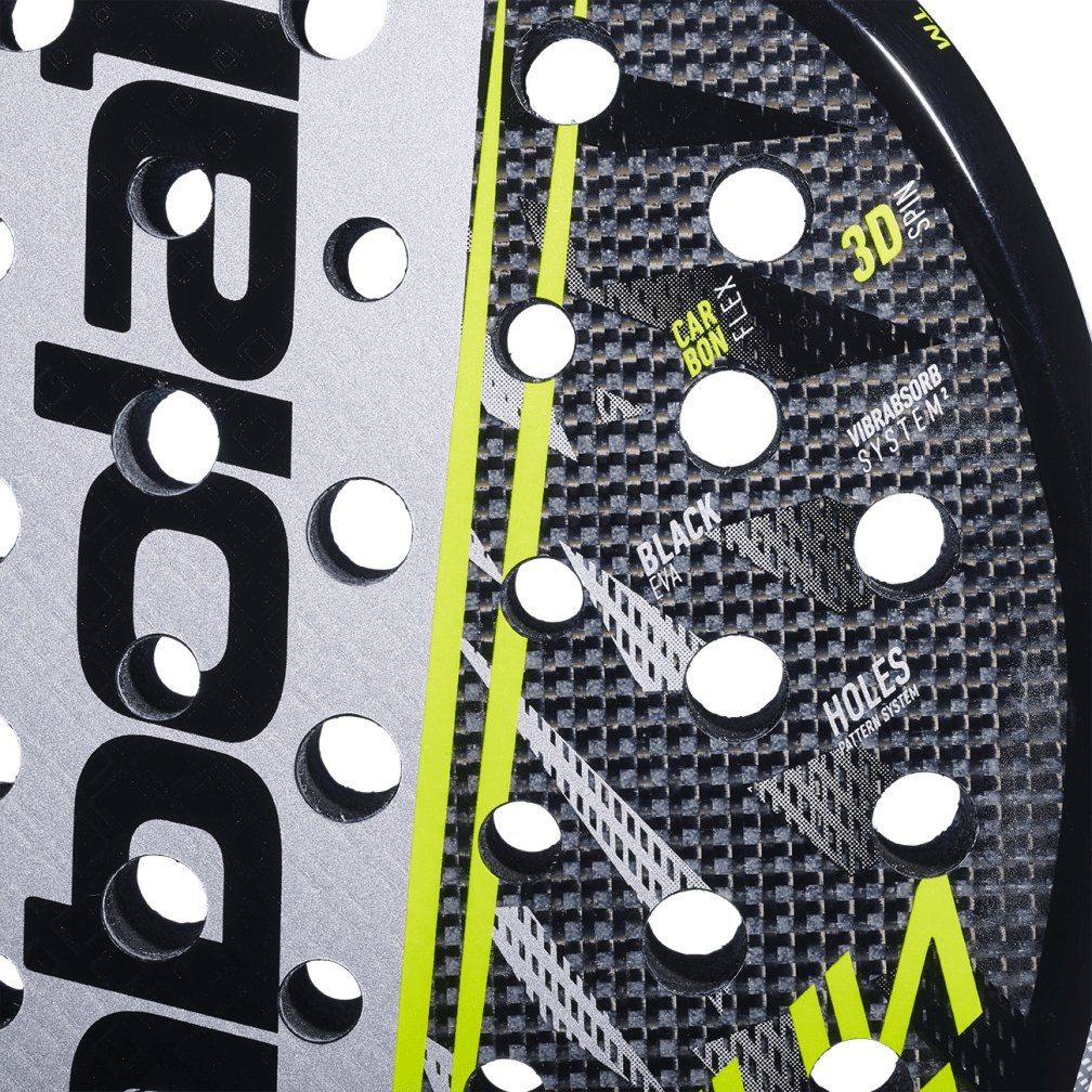 Babolat Counter Veron 2.6 Padel Racquet | CarbonFlex Round Paddle with Black EVA Core & 3D Spin