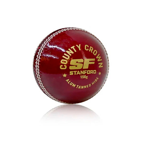 SF County Crown Leather Cricket Ball 1 Piece – Durable, Hand-stitched Match Balls for Club Practice and Professional Cricket Matches