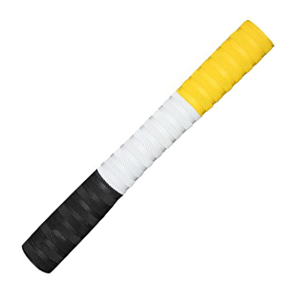 DSC Ring Chevron Cricket Bat Grip (Multicolour / Yellow) – High-Tack Rubber Bat Grip with Ring Chevron Pattern & Shock Absorption