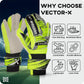 Vector X Cyclone Goalkeeper Gloves with Finger Spines, Strong Grip Latex Palm, Splendid Protection and Comfort for Match and Training Football Use - Best Price online Prokicksports.com
