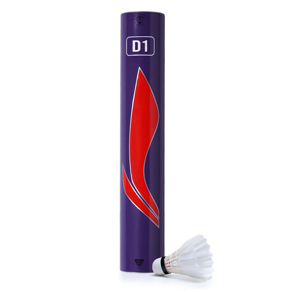 Li-Ning D1 Badminton Feather Shuttlecock, Speed 76 – 12 Pieces (Pack of 1)