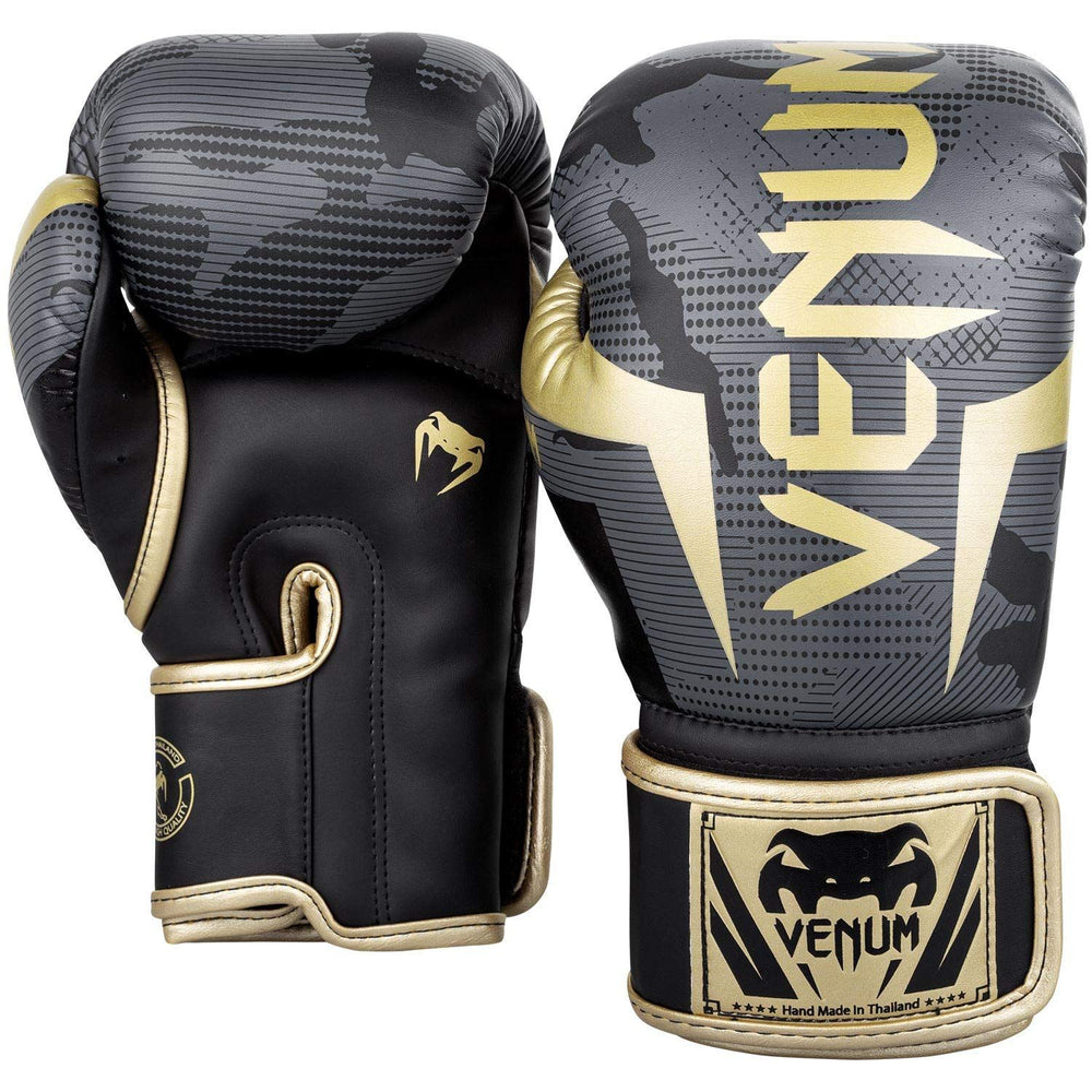 Venum Elite Boxing Gloves | Premium Synthetic Leather | Triple-Density Foam | Anatomical Grip | Hook & Loop Closure | Training/Sparring (10oz-18oz)