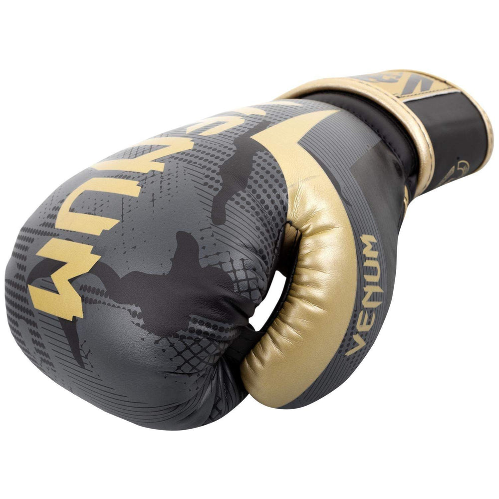 Venum Elite Boxing Gloves | Premium Synthetic Leather | Triple-Density Foam | Anatomical Grip | Hook & Loop Closure | Training/Sparring (10oz-18oz)