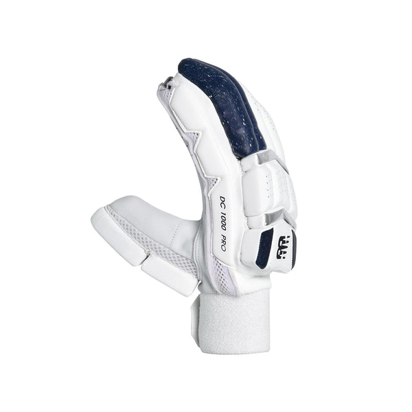 New Balance DC 10i Pro RH Batting Gloves – White/Black Pro-Grade Cricket Gloves with Maximum Protection, Grip & Comfort