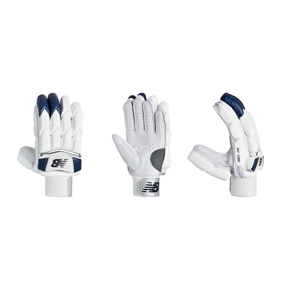 New Balance DC 12i RH Batting Gloves – White/Black Cricket Gloves with Secure Grip, Lightweight Protection & Breathable Comfort - Best Price online Prokicksports.com