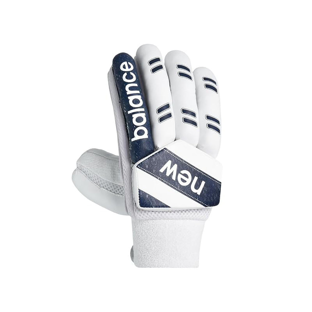 New Balance DC 3i RH Batting Gloves – White/Black Lightweight Cricket Gloves with Good Grip, Comfort & Basic Protection