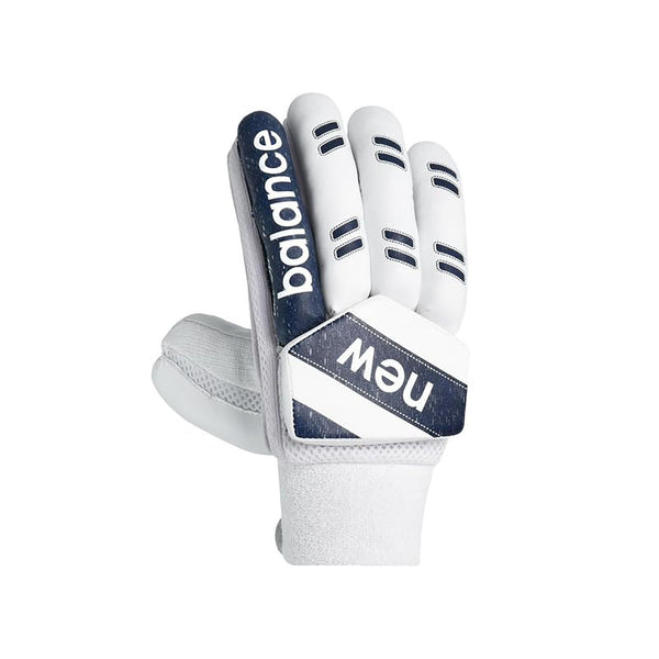 New Balance DC 3i RH Batting Gloves – White/Black Lightweight Cricket Gloves with Good Grip, Comfort & Basic Protection