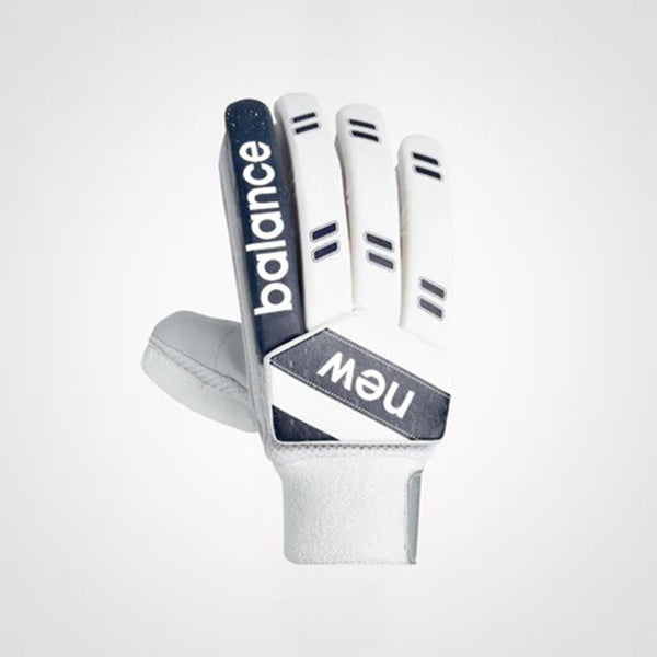 New Balance DC 4i RH Batting Gloves, White/Blue- Men's Right Hand