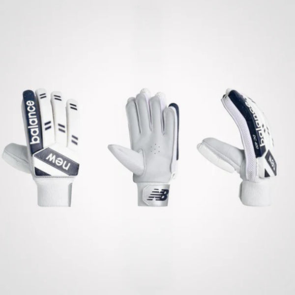 New Balance DC 4i RH Batting Gloves, White/Blue- Men's Right Hand