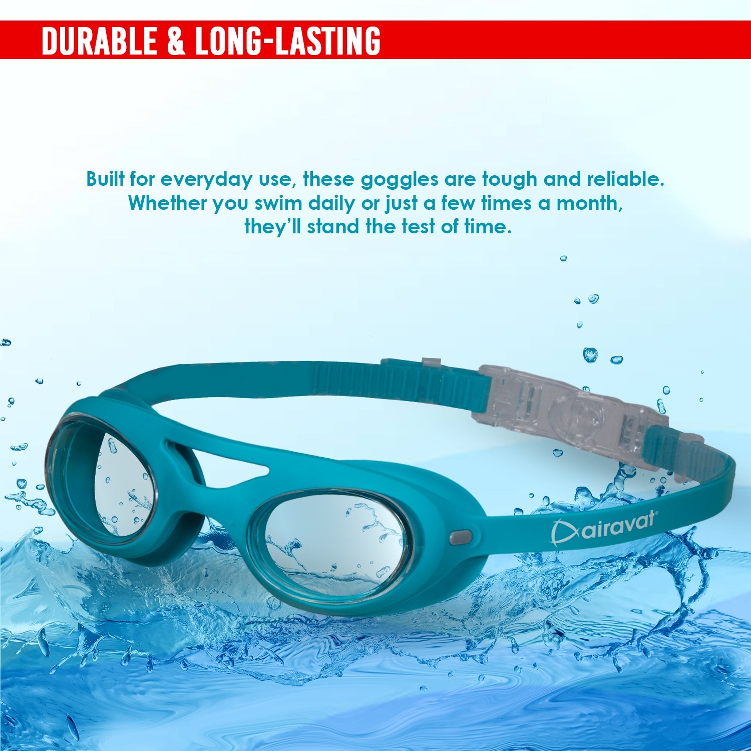 Airavat Diveon 1006 Swimming Goggles – Anti-Fog, UV Protection, Leak-Proof Swim Glasses for Men & Women - Best Price online Prokicksports.com