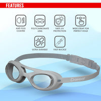 Airavat Diveon 1006 Swimming Goggles – Anti-Fog, UV Protection, Leak-Proof Swim Glasses for Men & Women - Best Price online Prokicksports.com