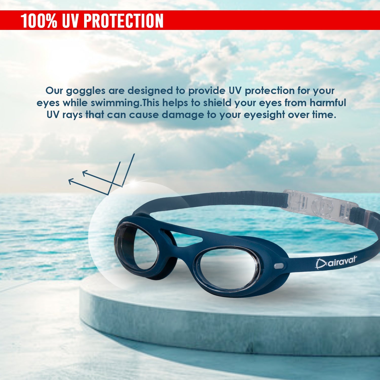 Airavat Diveon 1006 Swimming Goggles – Anti-Fog, UV Protection