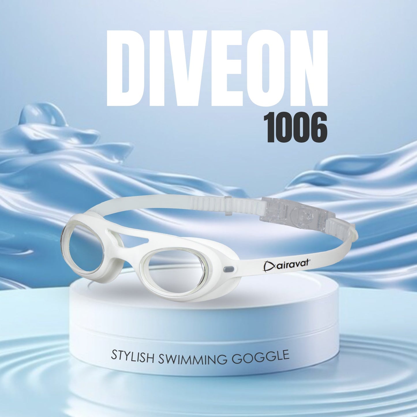 Airavat Diveon 1006 Swimming Goggles – Anti-Fog, UV Protection, Leak-Proof Swim Glasses for Men & Women