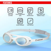 Airavat Diveon 1006 Swimming Goggles – Anti-Fog, UV Protection, Leak-Proof Swim Glasses for Men & Women