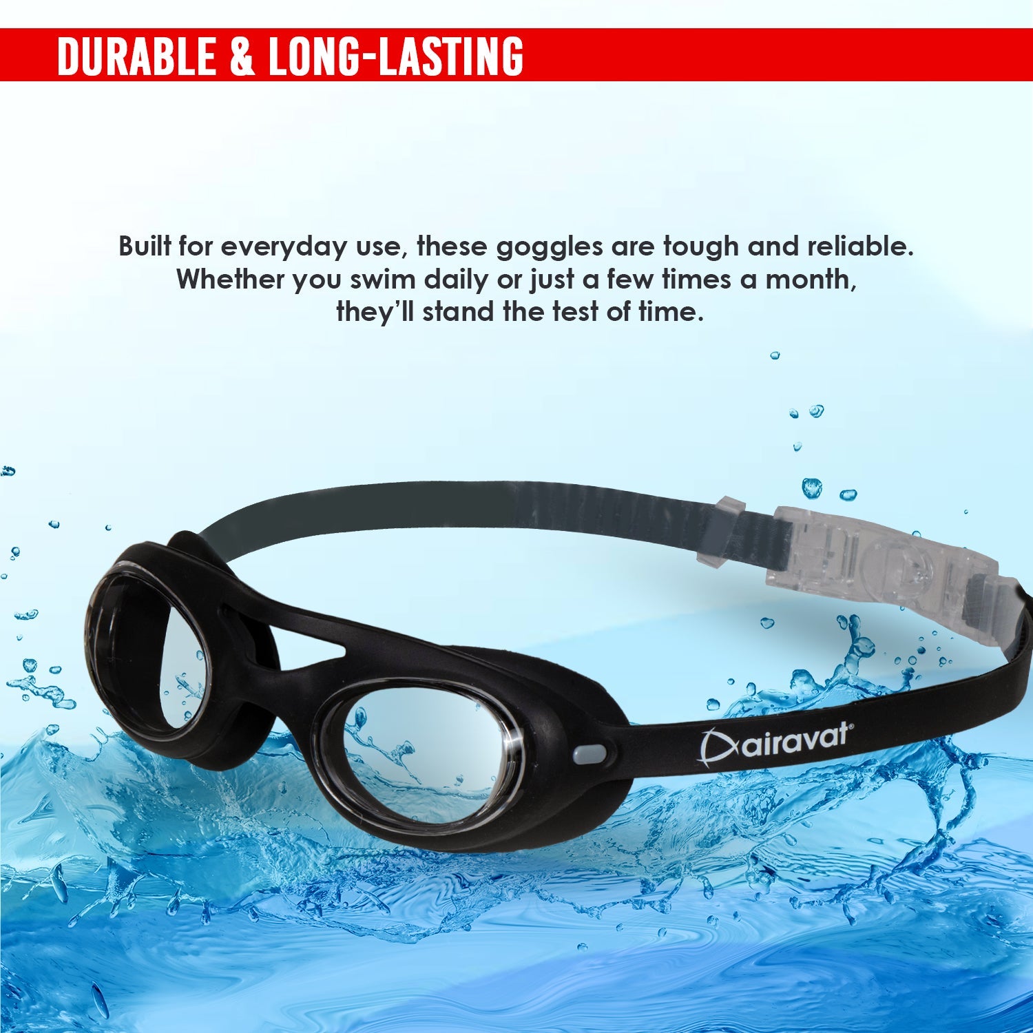 Airavat Diveon 1006 Swimming Goggles – Anti-Fog, UV Protection, Leak-Proof Swim Glasses for Men & Women - Best Price online Prokicksports.com