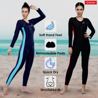 Airavat Dive 5004 Women's Full Body Swimsuit – Modest Long Sleeve Swimwear for Training, Pool, Beach, Water Aerobics & Sports Use - Best Price online Prokicksports.com