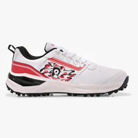 Dnine Performer 1 Rubber Studs Cricket Shoes | Black/Red/White | Lightweight & High-Grip Cricket Footwear - Best Price online Prokicksports.com