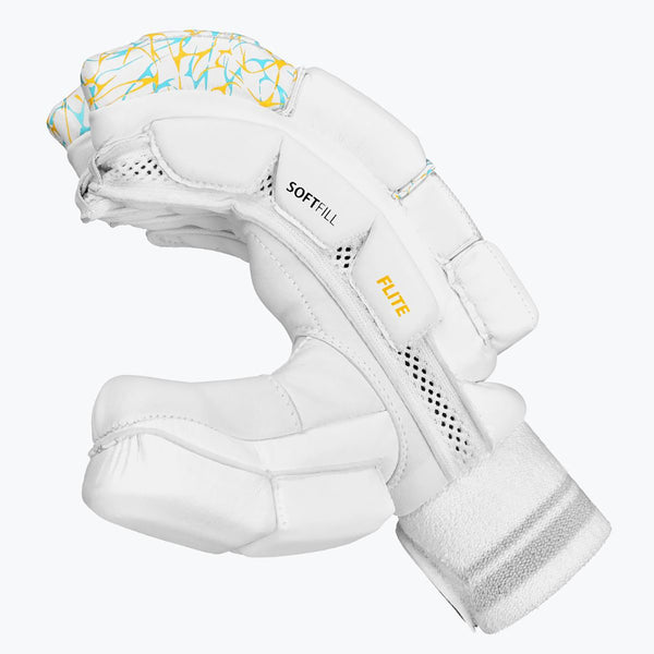 DSC Flite Right-Hand Men’s Cricket Batting Gloves – Premium Protection & Comfort(White)