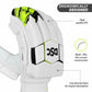 DSC Fury Right Hand Batting Gloves – White Black Lime Cricket Gloves for Men with Lightweight Design, Strong Grip, and Professional-Level Protection - Best Price online Prokicksports.com