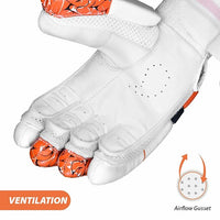 DSC Motion Right-Hand Batting Gloves, Orange/White – Premium Comfort & Protection for Young Cricketers - Best Price online Prokicksports.com