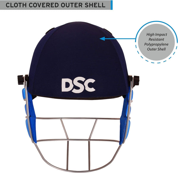 DSC Guard Cricket Helmet- Navy Blue Adjustable Back Support Strap  Lightweight