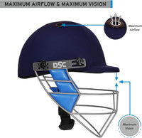 DSC Guard Cricket Helmet- Navy Blue Adjustable Back Support Strap Lightweight - Best Price online Prokicksports.com