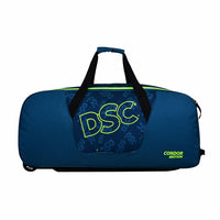 DSC Condor Motion Cricket Kitbag with Wheelie | Peacock Blue/Fl. Green | Spacious & Durable Sports Bag - Best Price online Prokicksports.com